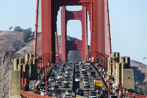 traffic on golden gate bridge